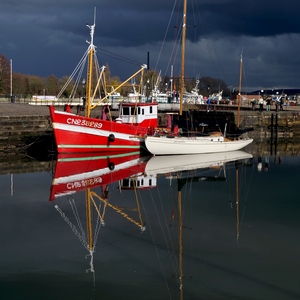 Bateaux et reflets dans le canal - France  - collection de photos clin d'oeil, catégorie paysages